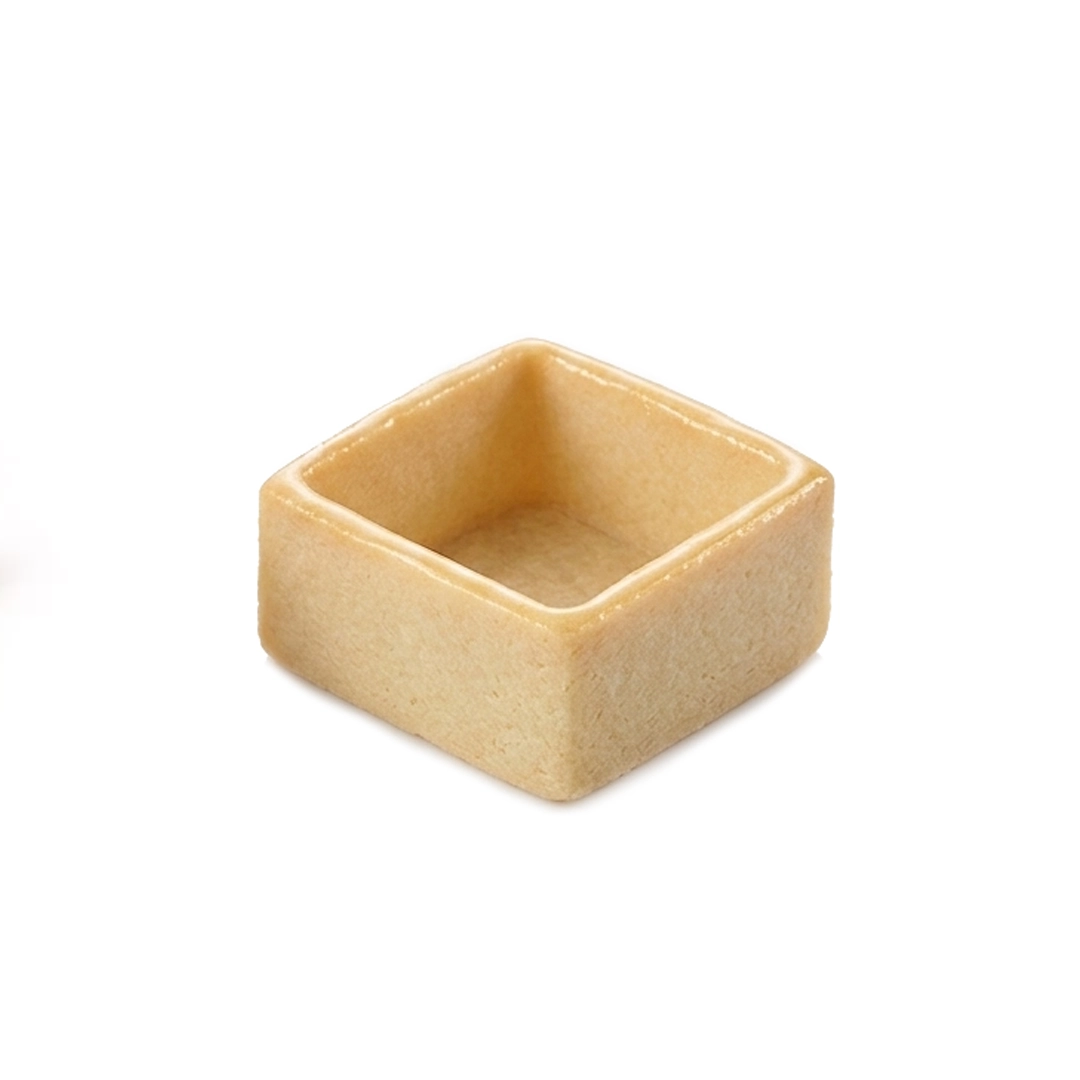 HUG Dessert Tartelette – Filigrano Butter Square, 3.3cm
