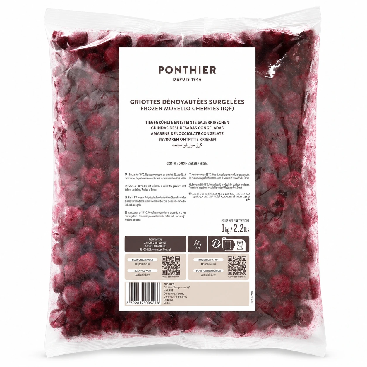 Ponthier Morello Cherry (Sour) IQF