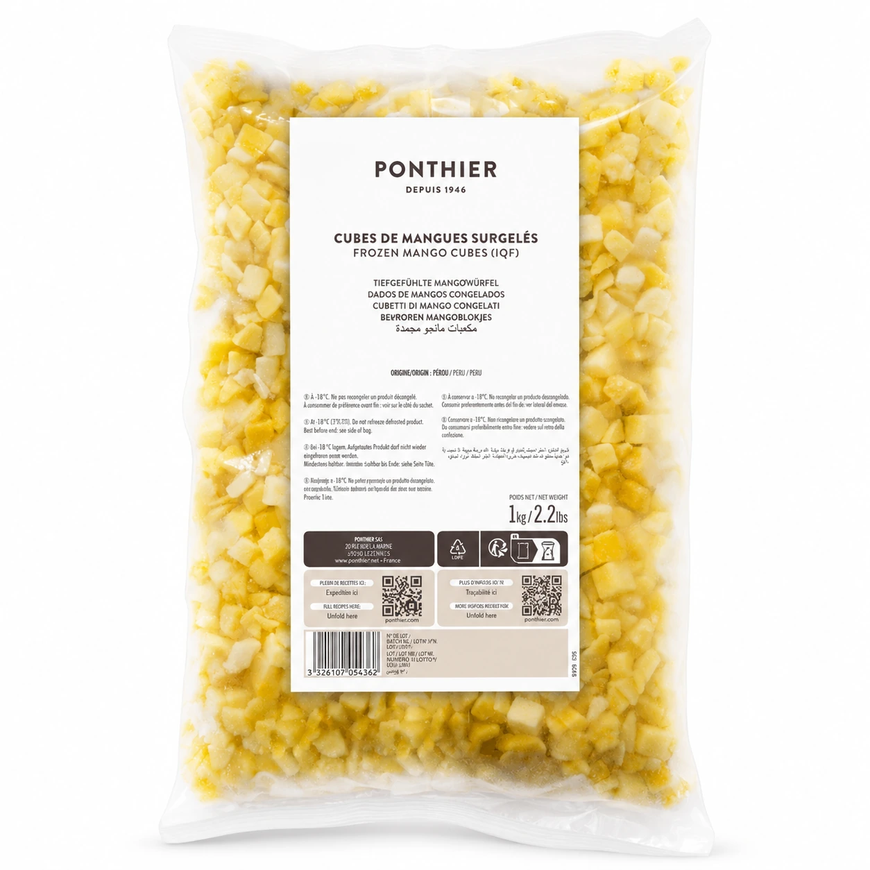 Ponthier Mango Dice IQF